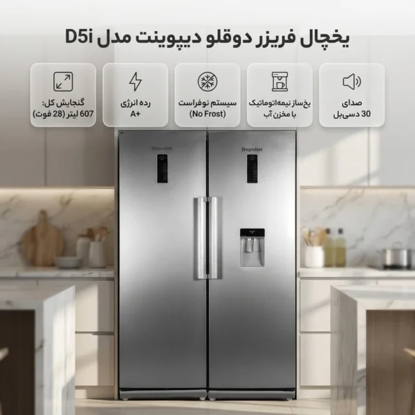 یخچال  فریزر 2 قلو  nr-nf 14 d5i s  دی پوینت - تصویر 2