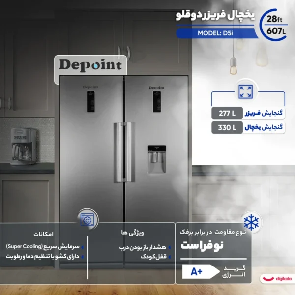 یخچال  فریزر 2 قلو  nr-nf 14 d5i s  دی پوینت - تصویر 3